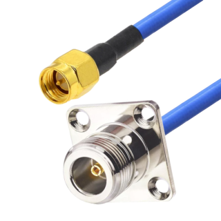 Pigtail N gniazdo FL H4 / SMA wtyk RG402 1m