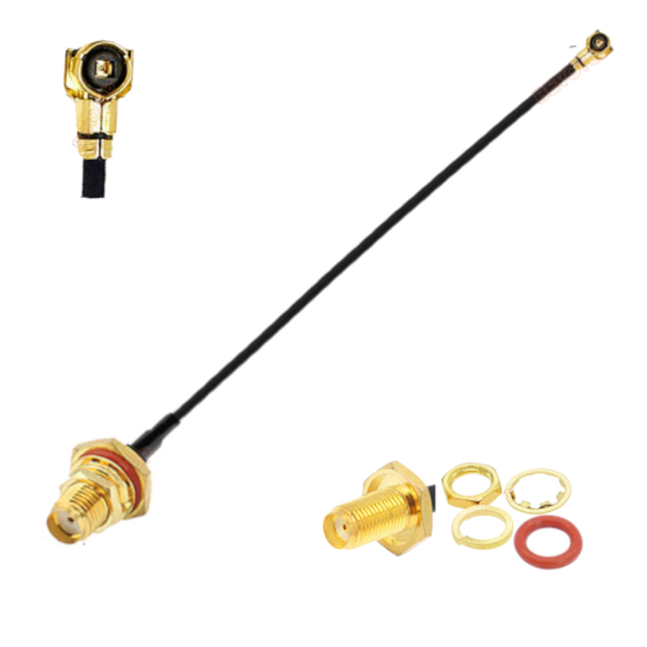 Pigtail uFL / SMA gniazdo USZCZELKA RG178 5cm