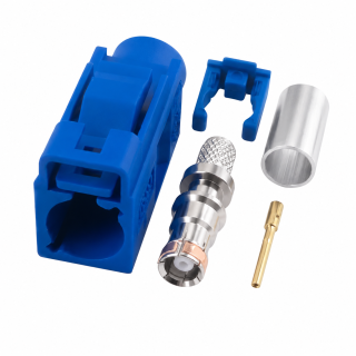 FAKRA socket for RG58 cable, LMR195 CODE-C STRAIGHT