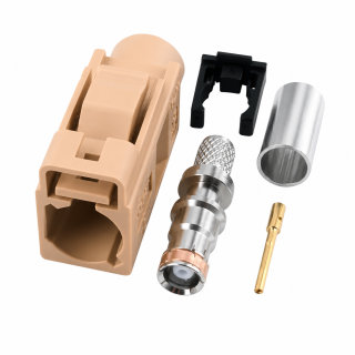FAKRA socket for RG58 cable, LMR195 CODE-I STRAIGHT