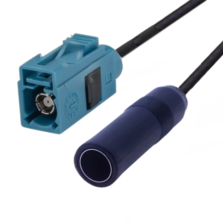 Kabel antenowy DIN gni FAKRA Z gniazdo RG174 1m