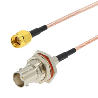 Pigtail BNC socket ON HOUSING/SMA plug RG316 50cm