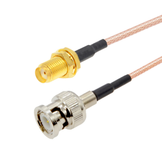 Pigtail BNC plug / SMA socket RG316 3m