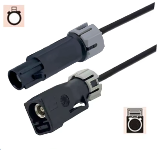 Pigtail FAKRA Z gniazdo wtyk WATERPROOF RG174 6m