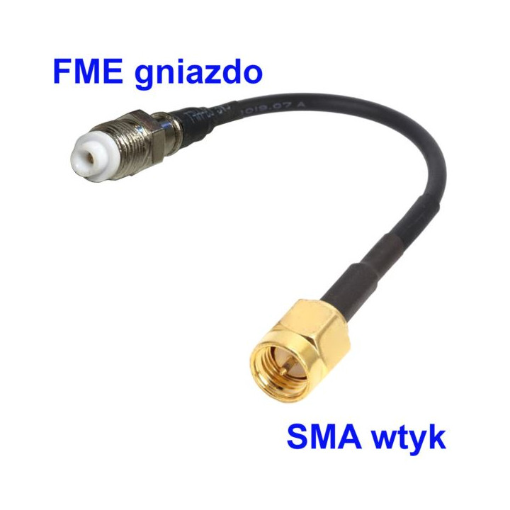 Pigtail FME gniazdo / SMA wtyk 2m