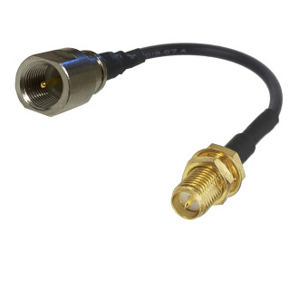 RF jumper FME plug to SMA socket RG174 20 cm | RF 50 Ω