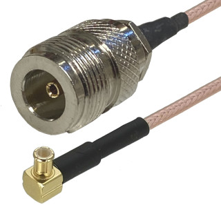 Pigtail MCX wtyk RA / N gniazdo RG316 20cm