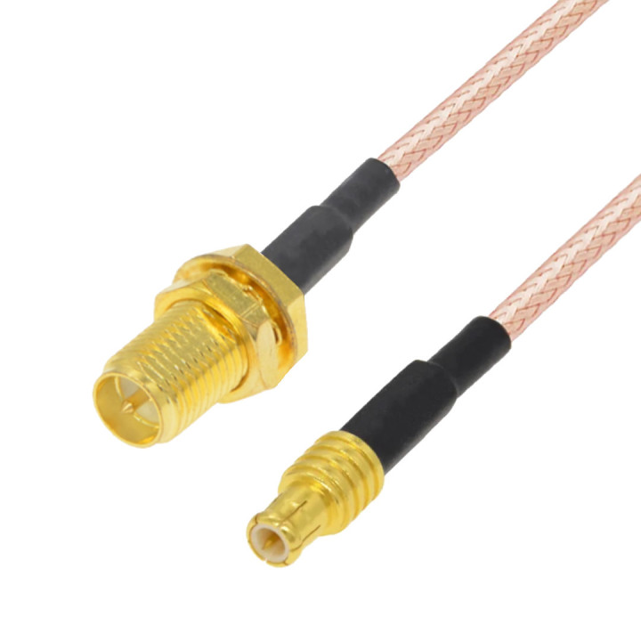 Pigtail MCX wtyk / SMA-RP gniazdo RG316 30cm