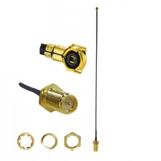 Pigtail MHF4 żeński / SMA-RP gniazdo RF0.81 10cm