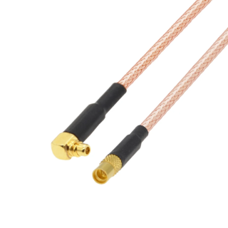 Pigtail MMCX wtyk RA / MMCX gniazdo RG316 20cm 