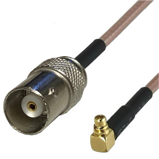 MMCX plug to BNC socket RG316 20 cm RF cable | RF 50 Ω
