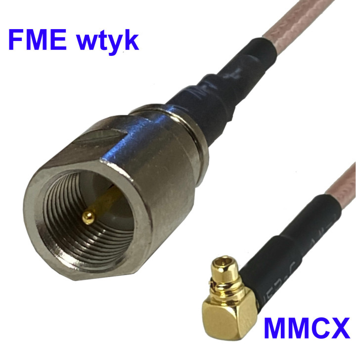 Pigtail MMCX plug to FME plug RG316 20 cm | RF 50 Ω