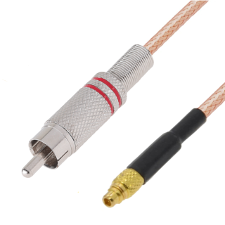 Pigtail MMCX wtyk  PROSTY- RCA wtyk RG316 50cm