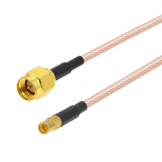 Pigtail MMCX gniazdo - SMA wtyk RG316 15cm