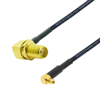 Pigtail MMCX wtyk / SMA gniazdo RG174 1m V3