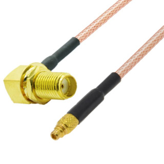 Pigtail MMCX wtyk / SMA gniazdo RA RG316 30cm