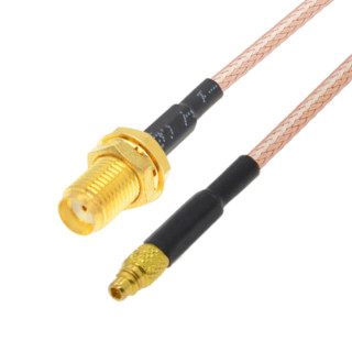 Pigtail MMCX wtyk / SMA gniazdo RG316 15cm 