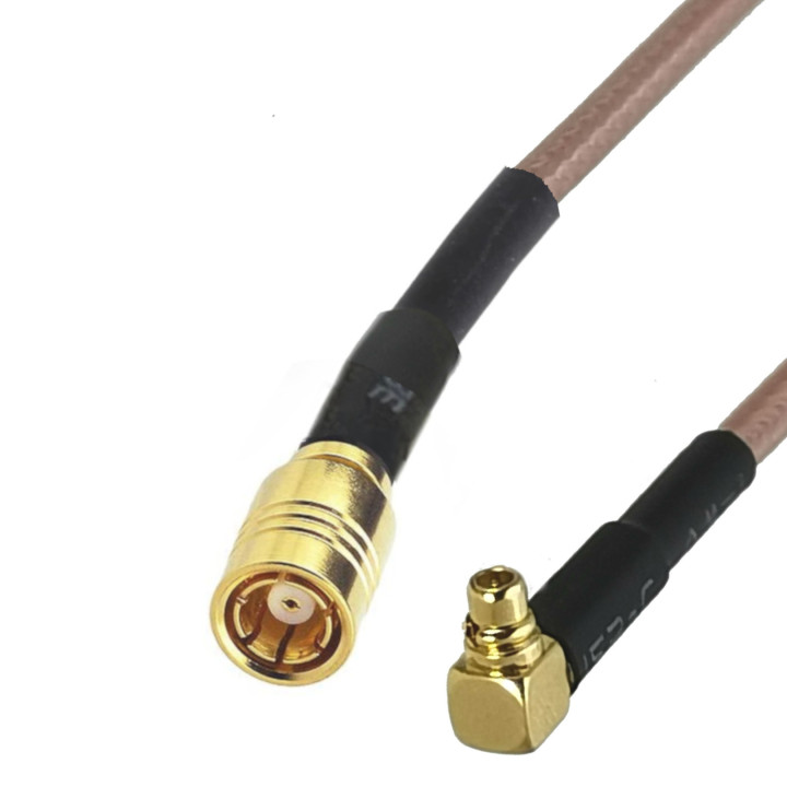HF-Kabel MMCX Stecker auf SMB Buchse RG316 20 cm | RF 50 Ω