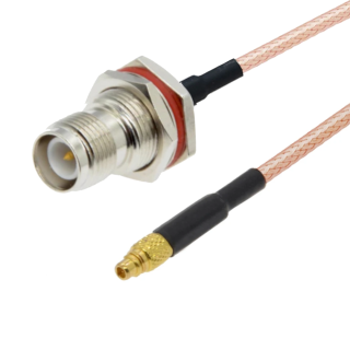 Pigtail MMCX wtyk / TNC-RP gniazdo BH RG316 20cm