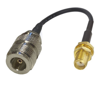 N socket to SMA socket RG174 20 cm RF cable | RF 50 Ω