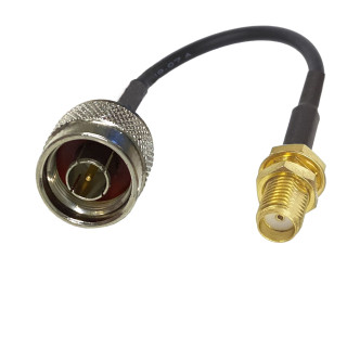 RF jumper N plug to SMA socket RG174 5 m | RF 50 Ω