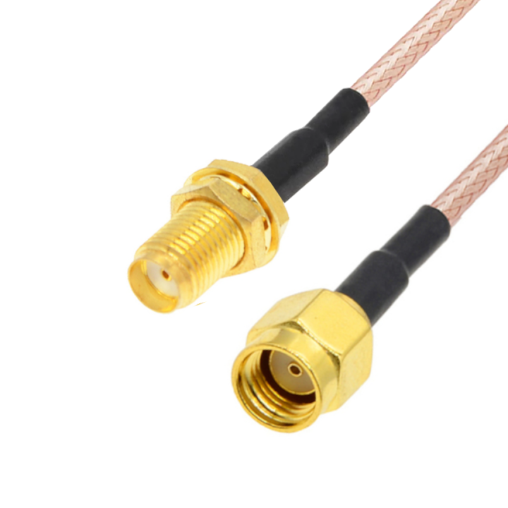 Pigtail SMA gniazdo / SMA-RP wtyk RG316 2m