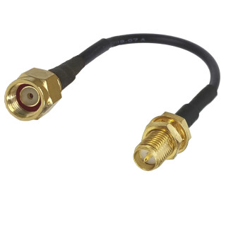 Pigtail SMA-RP gniazdo / SMA-RP wtyk RG174 2m
