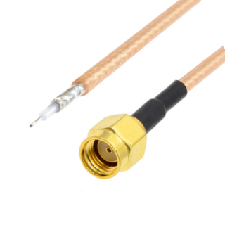 Pigtail SMA-RP wtyk / do lutowania RG316 50cm