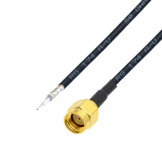Pigtail SMA-RP wtyk / do lutowania RG174 1.2m