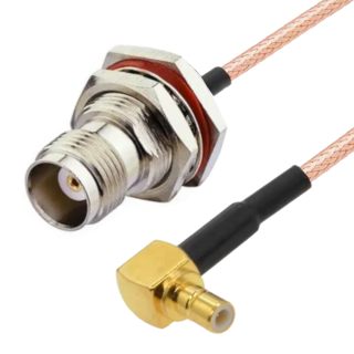 HF-Kabel SMB Stecker auf TNC Buchse 1 m | RF 50 Ω