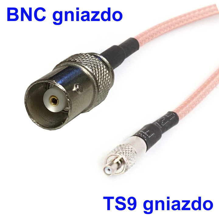 Pigtail TS9 gniazdo / BNC gniazdo RG316 15cm