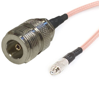 TS9 Buchse auf N Buchse RG316 15 cm Kabelkonfektion | RF 50 Ω