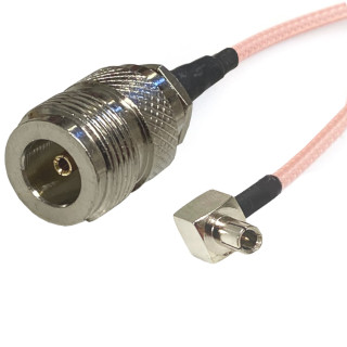 HF-Kabel TS9 Stecker auf N Buchse RG316 15 cm | RF 50 Ω