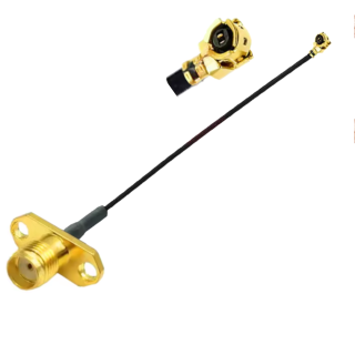 Pigtail uFL - SMA gniazdo FLANSZA 2H RF1.13 40cm
