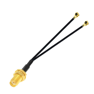 Pigtail TYP Y 2 x UFL / SMA gniazdo RF1.13 25cm