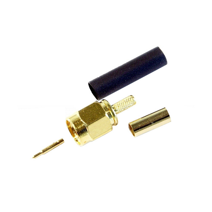 SMA plug connector for RG174 cable CRIMP v1