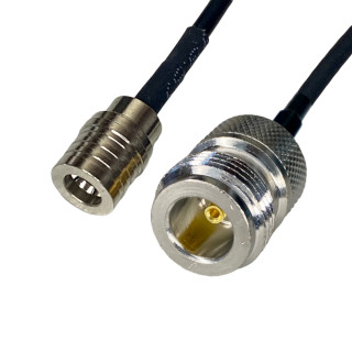 Pigtail QMA wtyk / N gniazdo RG174 20cm