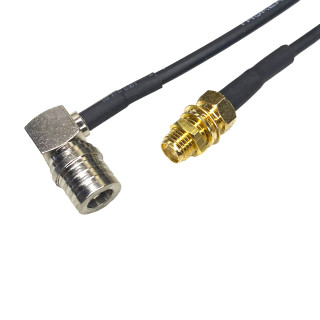 Pigtail QMA wtyk RA / SMA gniazdo RG174 20cm 