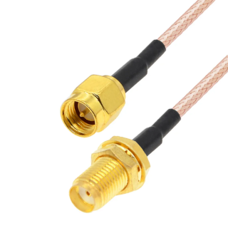 Pigtail  SMA gniazdo / SMA wtyk RG316 1m