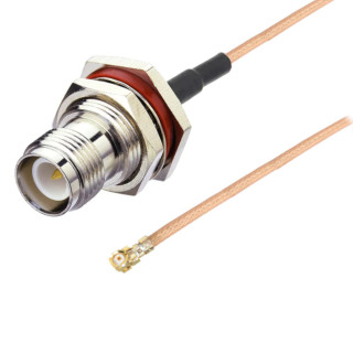 Pigtail UFL żeński / TNC-RP gniazdo RG178 1m