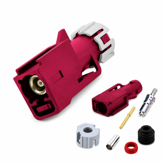 FAKRA socket RG316 CODE-D straight waterproof