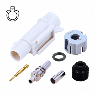 FAKRA plug RG316 CODE-B straight waterproof
