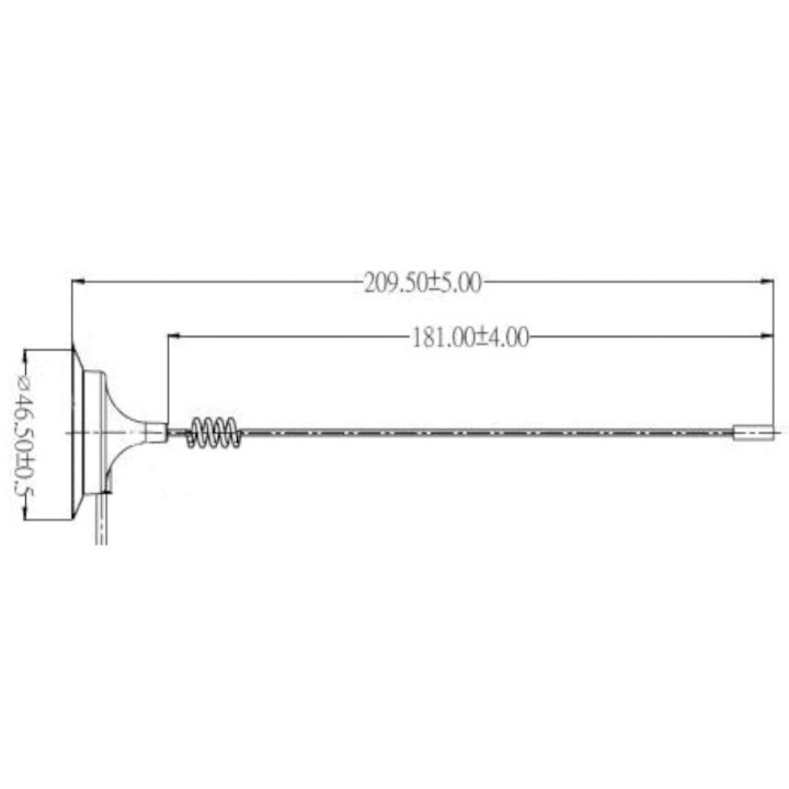 Antena GSM 3G LTE 2dBi pionowa magnes wtyk MMCX