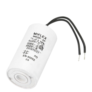 RF connector MIFLEX 16uF 450Vac POLISH V2 motor capacitor