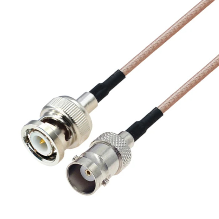 Pigtail BNC socket to BNC plug RG316 20 cm | RF 50 Ω