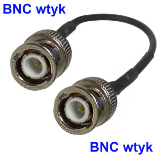 Pigtail BNC plug / BNC plug RG174 1m