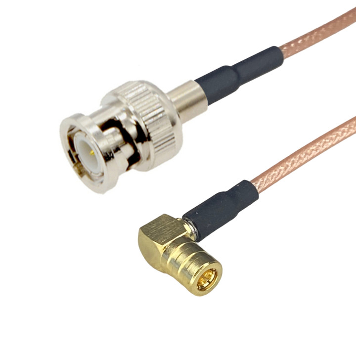 Pigtail BNC wtyk / SMB gniazdo RA RG316 50cm