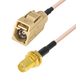 Pigtail FAKRA I gniazdo / SMA-RP gniazdo 60cm 