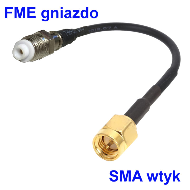 RF jumper FME socket to SMA plug 1 m | RF 50 Ω