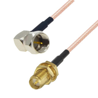 Pigtail F wtyk RA / SMA-RP gniazdo RG316 3m